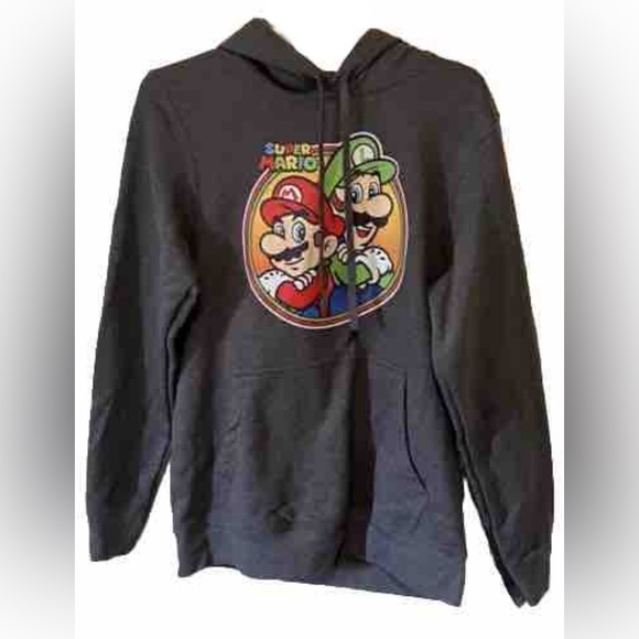 Nintendo Mario Luigi Back to Back Pull Over Hoodie - Small - Picture 1 of 4